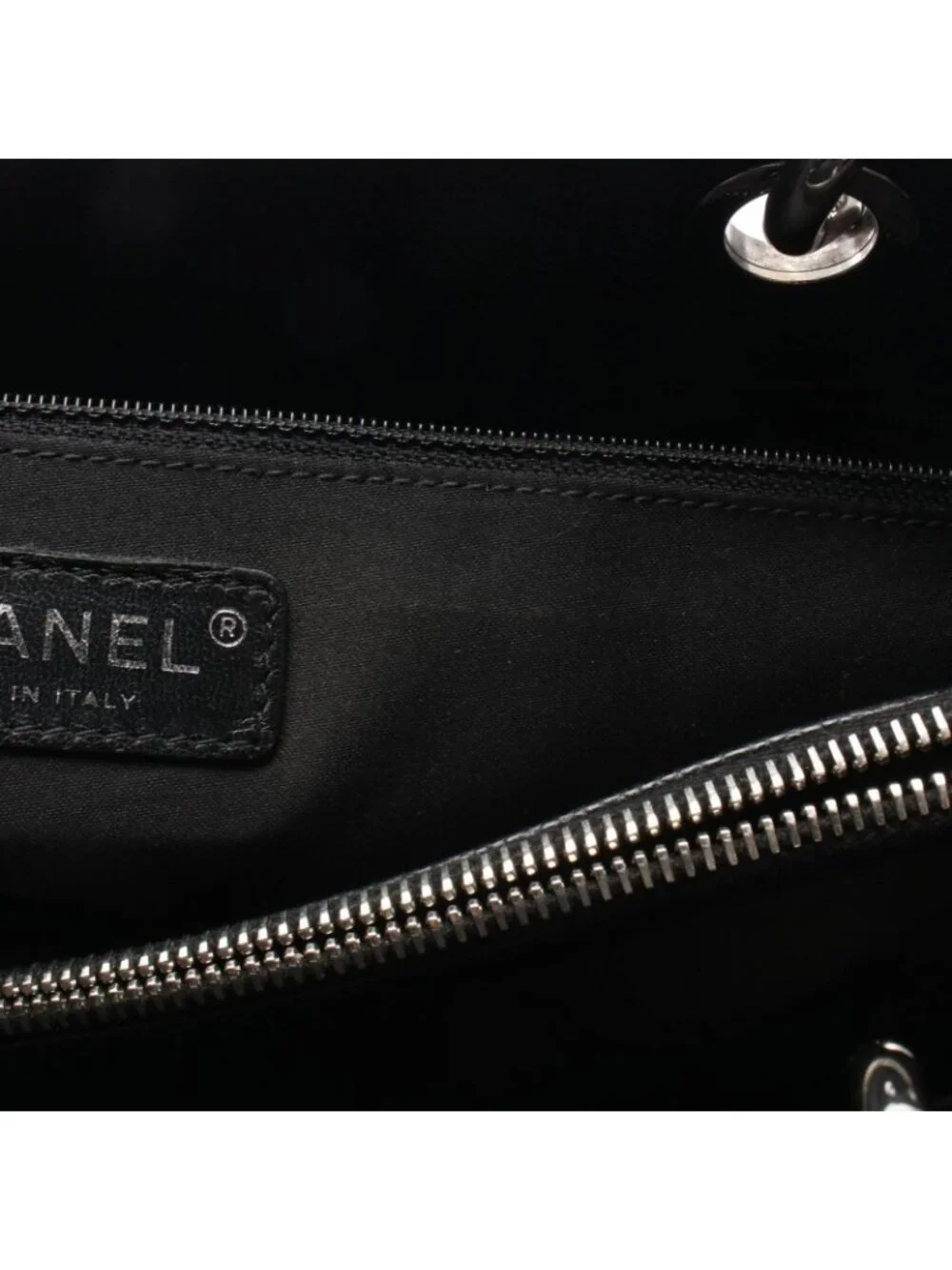 ★SOLD★ Chanel Tote Quilted Grand Shopping GST Black Caviar Leather Chain - Picture 7 of 12